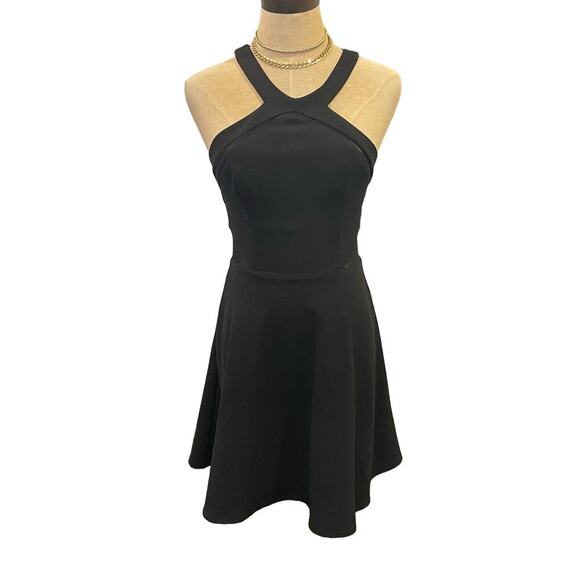 B. DARLIN Black A Line Dress Cocktail Junior size  3/4 S - Picture 1 of 9